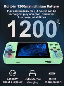 1pc Handheld Game Console Including 800 Games Large Screen Retro Nostalgic Old-Fashioned Game Consoles Support To TV Russian Classic Block Machine 8090s Memories Mini Micro Game Console Support 2 Players Battle With HD 3.5-Inch Screen Birthday Gift