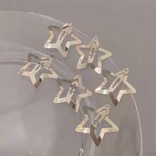 Star Hair Clips, Silver Metal BB Clips, Cool And Sweet Accessories For Girls - 銀色 - 查看 3