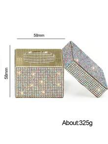 1 件钻石玻璃水晶杯、粉色/AB 指甲水钻、美甲丙烯酸液体粉末美甲杯碗玻璃器皿、美甲刷透明工具、洗甲笔杯美甲用品、美甲工具 - 彩色 - 查看 11