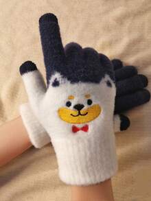 Damskie rękawiczki dzianinowe, śliczne, grube, ciepłe rękawiczki dzianinowe dla uczniów, odpowiednie do aktywności na świeżym powietrzu, takich jak jazda na rowerze czy wędrówki zimą