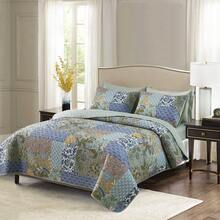 3pcs Spring Floral Bedspread Set, Super Soft Microfiber Bedding Set (1 Bedspread And 2 Pillow Shams) (Comforter And Pillow Insert Not Included) - Olive Green - View 3