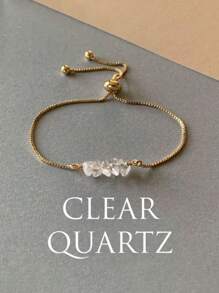 Chain White Crystal Bracelet, Soul Purification Bracelet, Healing Crystal