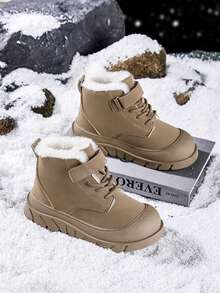 Children's Hiking Boots, Thermal Lined, Wide Toe Box, Suitable For Boys And Girls Daily Casual And Outdoor Hiking, Camping, Autumn/Winter New - Camel - View 7