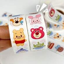 500 Stück Toy Story Aufkleber Rolle - Runde halbglänzende Aufkleber mit Woody & Buzz Lightyear, perfekt für Tagebücher, Scrapbooks, Basteleien und Mehrfachverwendung (Kunststoff, Papier, etc.)