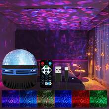 USB Projection Lamp - RGB Multi-Color LED Decorative Light, USB Powered, No Battery Required, Includes Electronic Components, Suitable For Living Room, Bedroom, Kitchen, Dining Room, Bar - Ideal Gift For Halloween, Christmas - Multi-color light - View 3