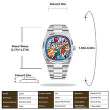 CILOA 1pc 2025 New Style Large Dial Men's Quartz Watch[518] - Bạc - Xem 3
