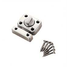 Heavy Duty Metal Rotary Bolt Door Lock, Home Security Hardware, Flexible For Left Or Right Doors, Silver/Black - Multicolor - View 13