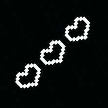 Pixel Heart Shaped Car Tail Light Sticker, Universal Tail Light & Headlight Decal, Car Exterior Decoration Sticker