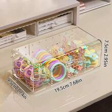 1pc Classic Polished Plastic Jewelry Storage Box With Snap Closure - Dustproof & Waterproof Transparent Desktop Organizer Box, Can Store Necklaces, Rubber Bands, Hair Clips, Hair Ties - Also Suitable As Desktop Jewelry Box, Cable Organizer Box, Small Card And Accessory Storage Box - Clear - View 12