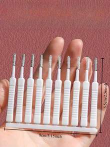 20pcs Bathroom Shower Head Cleaning Brush Washing Anti-Clogging Small Brush Pore Gap Cleaning Brush Keyboard Mobile Phone Hole Pore Gap Washing Tools - White - View 2