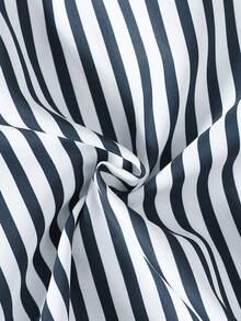 2pcs/Set Boys' Spring & Autumn Striped Long Sleeve Lapel Shirt & Pants Suit, Comfortable Casual Outfit, School Style