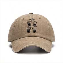 Gorra de béisbol con estampado de tazas de café - Divertida y con iconos de café, disponible en múltiples colores - A - Ver 3