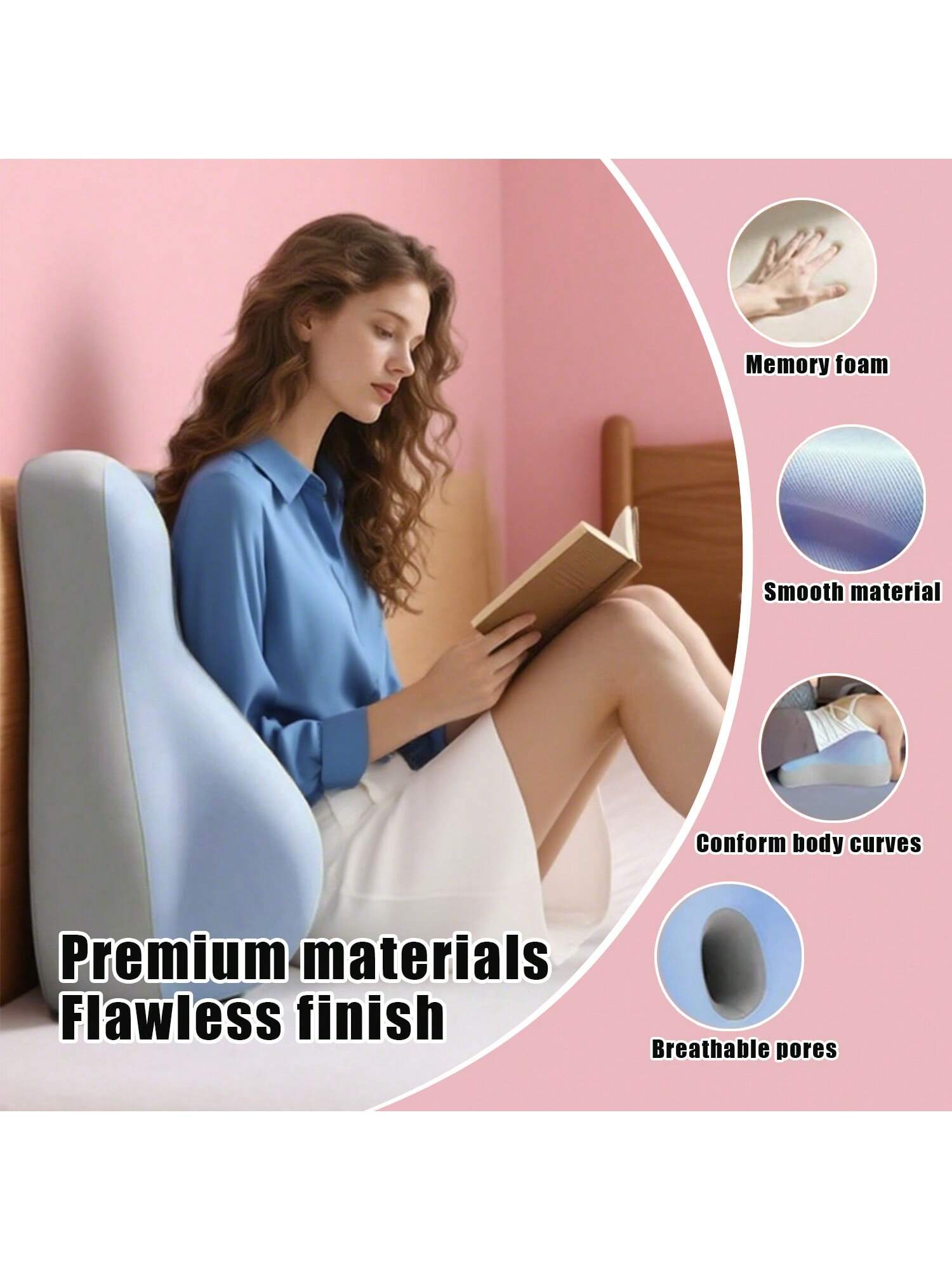 High-End Memory Foam Multifunctional Pillow ,Lumbar Support ,For Outdoor Camping, Office Cushions,Home Bedding Essentials