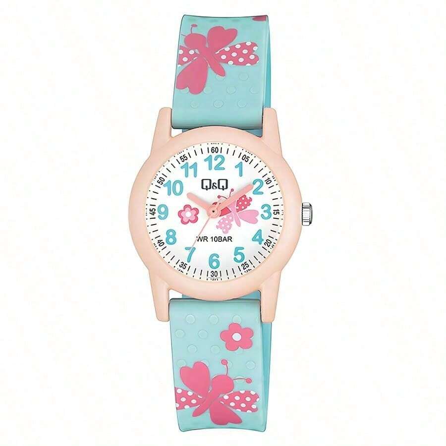 Reloj de cuarzo para mujer Citizen - Serie Q&Q, esquema de color dulce, resistente al agua, reloj de cuarzo electrónico de puntero silencioso, VS49J005Y - Beige - Ver 1