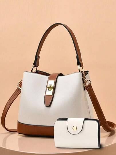 2026 New Large Capacity Fashion Versatile Women Bucket Bag Set, Minimalist Chic Casual Elegant Shoulder Crossbody Handbag