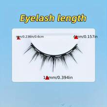 3 Pairs Magnetic Eyeliner & Lashes Set, 10 Styles, Easy To Wear, Reusable, No Glue Needed. Soft & Slim, Suitable For Holiday Parties - Black - View 4