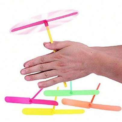 5 st/10 st/20 st Flygande helikopter, Plasttrollslända, Plastpropeller, Utomhusflygning, Födelsedagsfestgåva, Presentpåsefyllning, Äggfyllning, Slumpmässig färg