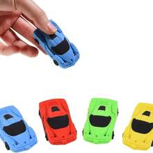 创意卡通汽车造型橡皮擦，干净柔软易擦除，可拆卸橡皮擦文具奖品，适合开学返校 - 彩色 - 查看 9