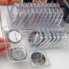 1pc/12pcs Transparent PS Peripheral Badge Holder Sealed Square Display Case - Clear - View 7