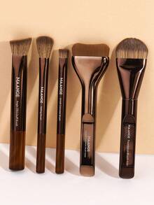 MAANGE 2/3/5/7/11/12pcs Skin-Friendly Super Soft Professional Travel Makeup Brush Set, Includes Face Brush, Powder Brush, Foundation Brush, Concealer Brush, Contour Brush, Nose Brush, Highlighter Brush, Detail Brush, Made Of High-Quality Synthetic Hair, Comfortable And Versatile For Home Or Travel Use