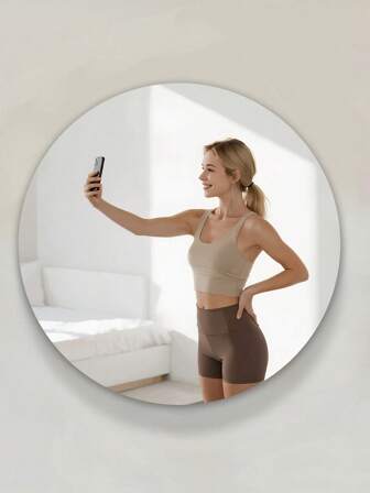 1/2/4 件 2 毫米圆形/椭圆形镜子，自粘非玻璃镜子墙贴，大型亚克力镜面圆板高透明墙镜，圆镜装饰，适用于浴室、卧室、门、梳妆台、墙壁装饰