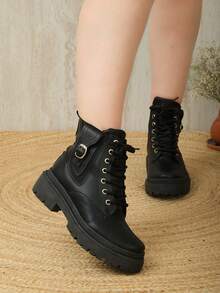 botin casual, botin de moda y comodos - Negro - Ver 3