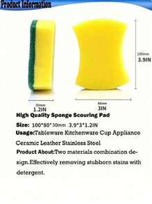 3/5/10pcs Cleaning Sponge, Scouring Pad, Square Dish Cloths, Simple Style Dish Towel, Cleaning Cloth For Sink Or Kitchen Stove, Antibacterial Washable Cleaning Brush, Kitchen Stuff Kitchen Cleaning Gadget