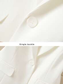 Elegant And Fashionable Solid Color Women's Blazer, Suitable For Casual And Professional Occasions