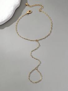 1pc Simple Personalized Beaded Chain Linked Finger Hand Chain