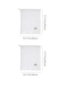 Nylon Waterproof Drawstring Bags, Suitable For Travel, Vacation, Home Use To Organize Clothes, Shoes, Dirty Laundry; Available In Blue, Yellow, White, 2 Sizes Each Color, Waterproof, Dust-Proof, Convenient Drawstring Design - Multicolor - View 15