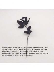 Künstlicher Strauß aus schwarzen und weißen Rosen, Kunststoff Gothic Fake Blumen für Hochzeiten, Halloween Dekoration realistische Rosenstängel für Zuhause und Büro