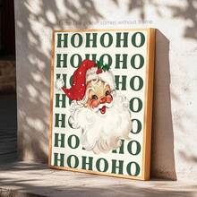 1 Impressão de Papai Noel, Decoração de Lareira de Natal, Slogan de Natal "Ho Ho Ho", Pôster de Inverno, Arte de Parede de Natal Vintage para Imprimir, Decoração Festiva de Quarto, Arte de Parede em Tela, Pôster de Quarto, Decoração de Casa, Decoração Estética de Quarto, Suprimentos para Decoração de Quarto. Moldura Opcional Disponível. - 1PC - Ver 10