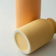 Juego de 3 jarrones decorativos de cerámica de 10.4 pulgadas, estilo bohemio moderno escandinavo, decoración del hogar de estilo campestre moderno blanco (mezcla de café) - Mezcla naranja - Ver 10