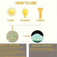 1000/2000/4000片/袋，园林沙中发光沙，迷你仙境装饰，水族箱人造发光石，盆栽装饰石，盆栽植物，多肉植物，DIY装饰