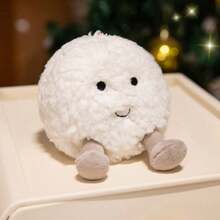 1 pieza Adorno colgante de muñeco de jengibre de Navidad de dibujos animados lindo, decoración navideña, muñeca de peluche de pudín, muñeca de bola de nieve, decoración de árbol de Navidad