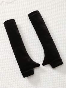 年轻女孩蕾丝领无袖层叠荷叶边下摆连衣裙 - 黑色 - 查看 8