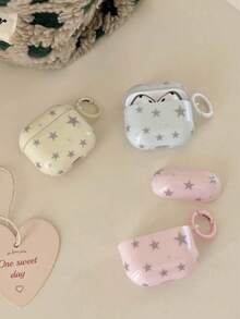 极简粉色、蓝色、黄色、灰色、星形图案 Pro 2/Pro/4/3/2 手机壳，时尚简约女士耳机壳，兼容 Apple