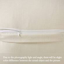 1 bucată Husă de pernă simplă fără umplutură, husă de pernă cu nasturi de in pentru canapea, decorațiuni pentru casă - alb - Vizualizare 2