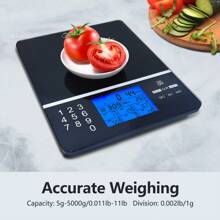 Ernährungsskala, digitale Lebensmittelwaage für Gewichtsverlust, Kalorienzähler Waage, Essensvorbereitungswaage und Gewichtsverlust Waage (Batterien nicht enthalten)