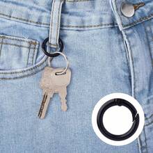 7 pezzi Anelli a molla rotondi da 24 mm, moschettoni metallici colorati, fibbie a scatto per fai da te, accessori per borse, portachiavi, borse a mano, portachiavi, accessori per auto, accessori goth carini per Ognissanti, idee regalo per la Festa dell'Insegnante, accessori per borse, cordini con porta badge, accessori per auto, ciondoli per borse - Tagli Unica - Visualizzare 8