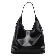 Fashion Soft Leather Tote Bag, Simple Commuter Bag For Women, Large Capacity Shoulder Bag, Retro Casual Bag - 咖啡 - 查看 5