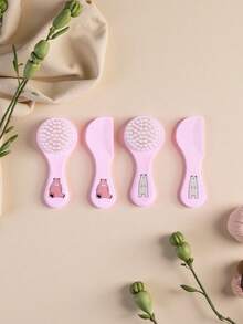 2pcs Baby Hair Brush Set, Soft Bristle Massage Comb For Infant Toddler, Won't Damage Hair - Multicolor - View 3