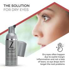 Zocular ZocuFoam Eyelid Cleanser - Foaming Eyelid Scrub - Natural PH Balanced Solution - 17 FL OZ (50mL)