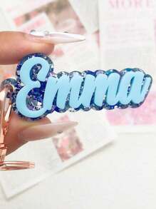 Acrylic Personalized Children Customized Name Shiny Glitter Bag Charms Back To School Winter Gift Ideas Boy Girl Valentine's Day Multi-Functional, Ornamental, Engraved Exquisite, Stylish, Baby Fashion, Tidy, Colorful, Modern, Cute Kawaii Adorable Custom, Unique Treasurefinds, Baby Gifts, Cute Baby,Christmas Gift Supplies - Multicolor - View 5