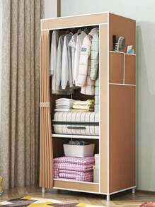 Armario de tela sencillo, mueble organizador portátil ligero fácil de instalar, solución de almacenamiento para ropa dormitorio closet espacio pequeño plegable - Multicolor - Ver 1