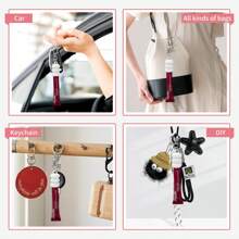 1 Stück Schlüsselanhänger Lippenbalsam Halter Kappe - Ersatzkappe mit Stopfen, Lipgloss Schlüsselanhänger, praktisches Schlüsselring Accessoire für Frauen & Mütter, verhindert Verlust