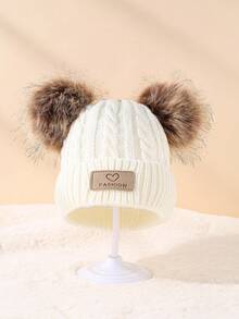 1 件婴儿透气冬季帽子柔软针织帽适合居家和旅行 - 彩色 - 查看 35