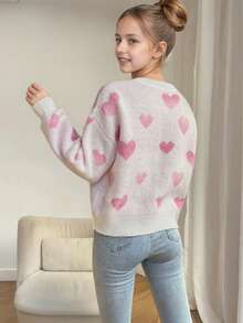 1pc Girls Casual Thick Pullover Sweater, Comfortable & Warm For Autumn/Winter, Soft & Cozy Solid Color Sweater - Perfect For Warm Days And Cold Nights