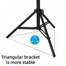 1.1 M Landing Tripod Camera Projector Mobile Phone Stand Adjustable Height Portable Lazy Man Stand Compatible With IPhone, Android Phone, Gift For Birthday, Family, Friends For Office, Dorm And Home Use Phone Holder Phone Stand For Bed - Black - View 11