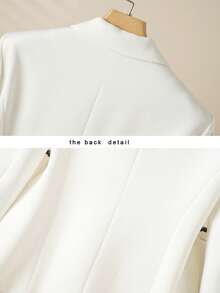 Elegant And Fashionable Solid Color Women's Blazer, Suitable For Casual And Professional Occasions